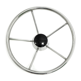 Колесо рулевое Sumar 343мм серебристое нержавеющая сталь (7400)